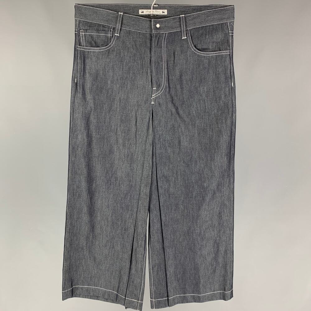 SASQUATCHfabrix Size M Indigo Contrast Stitch Cotton Silk Jeans